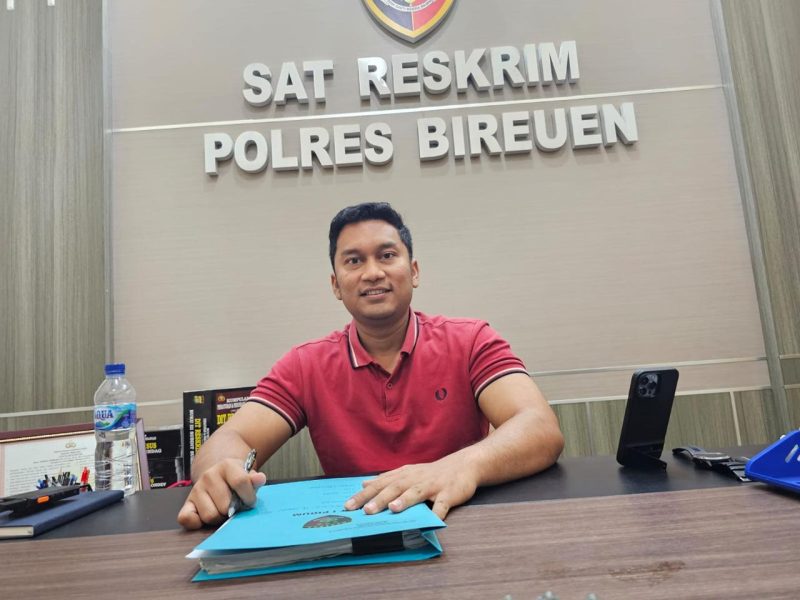 Kasat Reskrim Polres Bireuen, Iptu Adimas Firmansyah, S.Tr. K., S.I.K M,.M.Si.