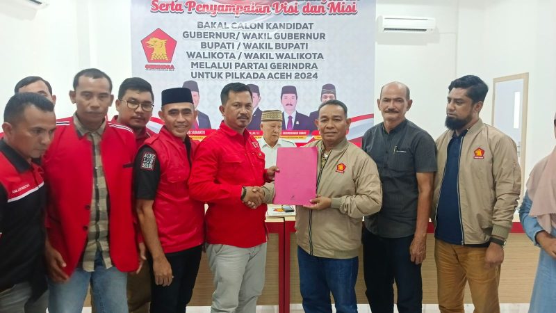 Ir Jufri Hasanuddin Resmi Mendaftar ke Partai Gerindra. (Foto. NOA).