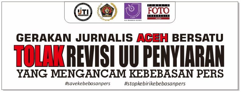 PWI Aceh dan Gerakan Jurnalis Bersatu Tolak RUU Penyiaran yang Mengancam Kebebasan Pers. Dok. PWI Aceh 