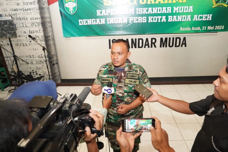 Pendam IM pada saat melaksanakan acara ramah tamah dan silaturahmi dengan insan pers. (Foto: NOA.co.id)