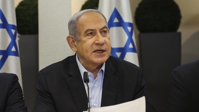 Jaksa ICC umumkan surat perintah penangkapan PM Israel Benjamin Netanyahu. (AFP/Ronen Zvulun)