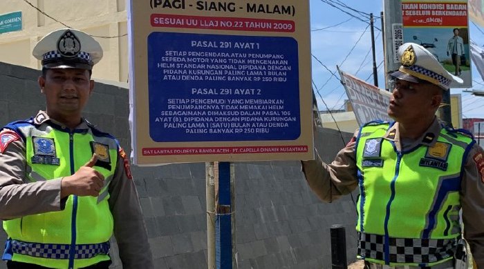 Kapolresta Banda Aceh Kombes Pol Fahmi Irwan Ramli melalui Kasat Lalu Kompol Sukirno pada Minggu 5/5/2024. (Dok: acehprov.go.id)