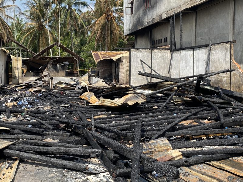 Api menghanguskan 10 unit ruko di Keude Blang Ara, Aceh Utara (Foto: noa.co.id/FA)