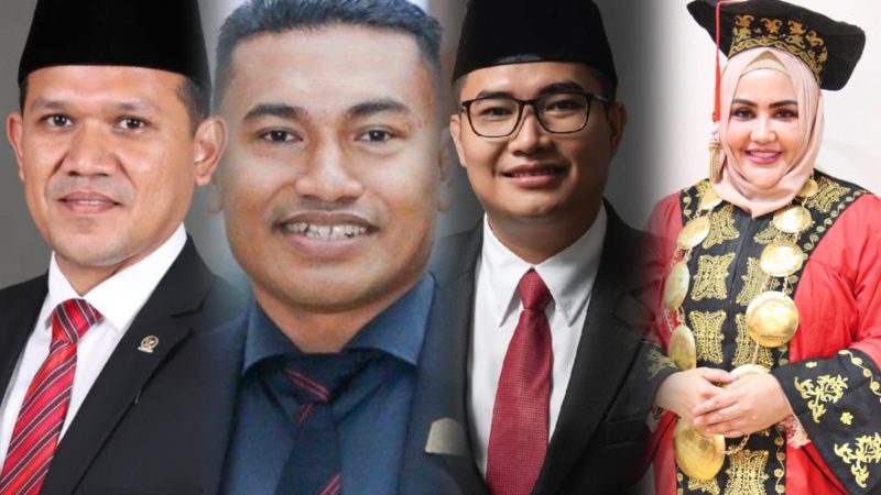 Empat nama yang diusulkan sebagai calon Wakil Gubernur Aceh oleh DPD Gerindra Aceh. (Foto: noa.co.id/FA)