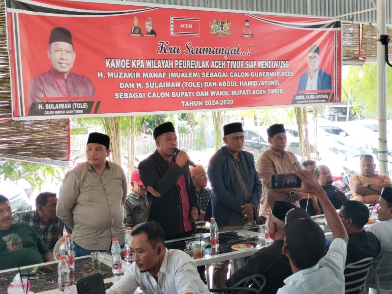 Ratusan KPA Wilayah Peureulak Dukung H. Sulaiman Tole Dan Abdul Hamid Apong Calon Bupati dan Wakil Bupati Aceh Timur. Foto. Dok: Dedi Saputra/NOA.Co.Id.