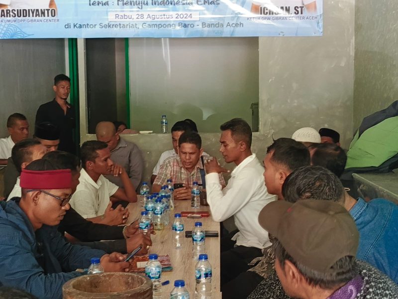 Gibran Center Gelar Silaturahmi dan Konsolidasi DPW Aceh Bersama DPD dari 23 Kabupaten/Kota se-Aceh. Foto: MC Gibran Center