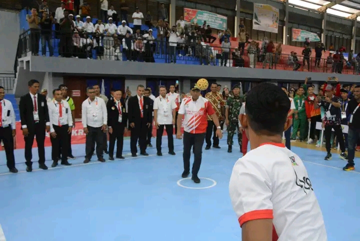 PJ Bupati Aceh Timur Resmi Buka Cabang Sepak Takraw Ajang PON XXI Aceh-Sumut.Foto. Dok: Dedi Saputra/NOA.Co.Id