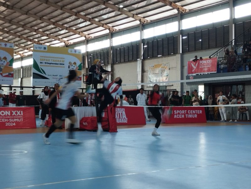 Tim Double Event Putri Sulsel Cabor Sepak Takraw Berhasil Raih Emas.Dok.Ist