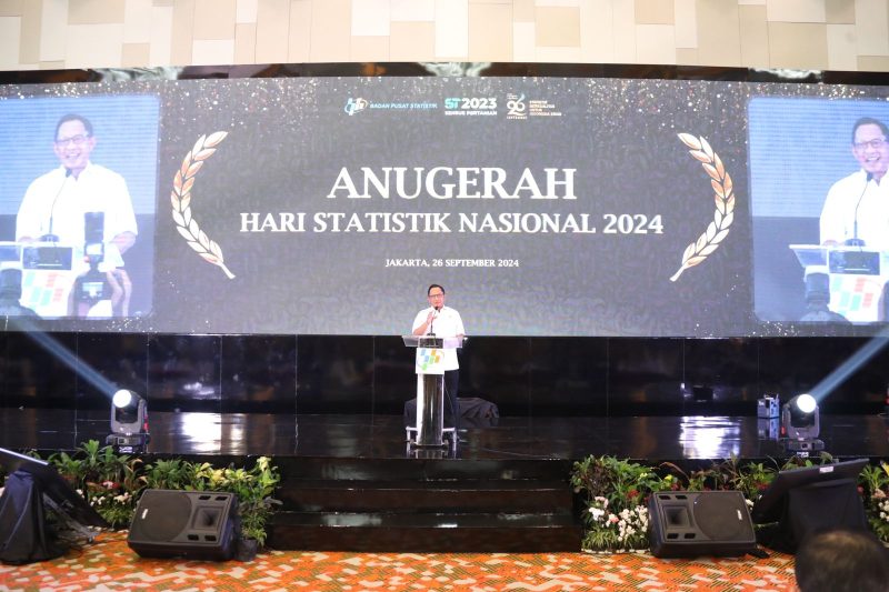 Mendagri Muhammad Tito Karnavian Hadiri Acara Puncak Peringatan Hari Statistik Nasional Tahun 2024 di Hotel Grand Mercure Kemayoran, Jakarta, Kamis (26/9/2024). (Foto : Puspen Kemendagri).