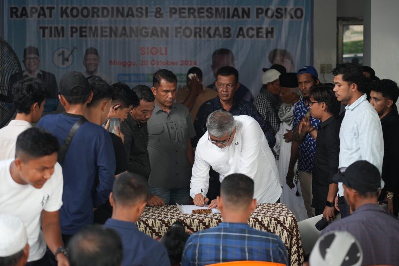 Mantan Kombatan GAM Pidie Deklarasi Dukung Bustami – Syech Fadhil. Foto: ist