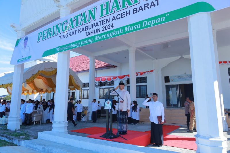 Peringatan Hari Santri Nasional 2024 di Aceh Barat. Foto: Humas Pemkab Aceh Barat.