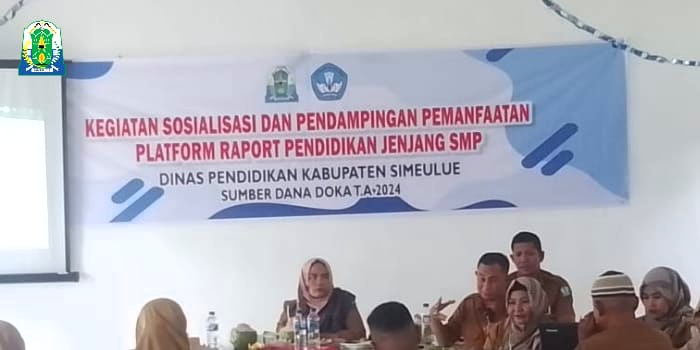 Dinas Pendidikan Simeulue Sosialisasikan Platform Raport Pendidikan Jenjang SMP. Foto: dok. Argamsyah/Noa.co.id.
